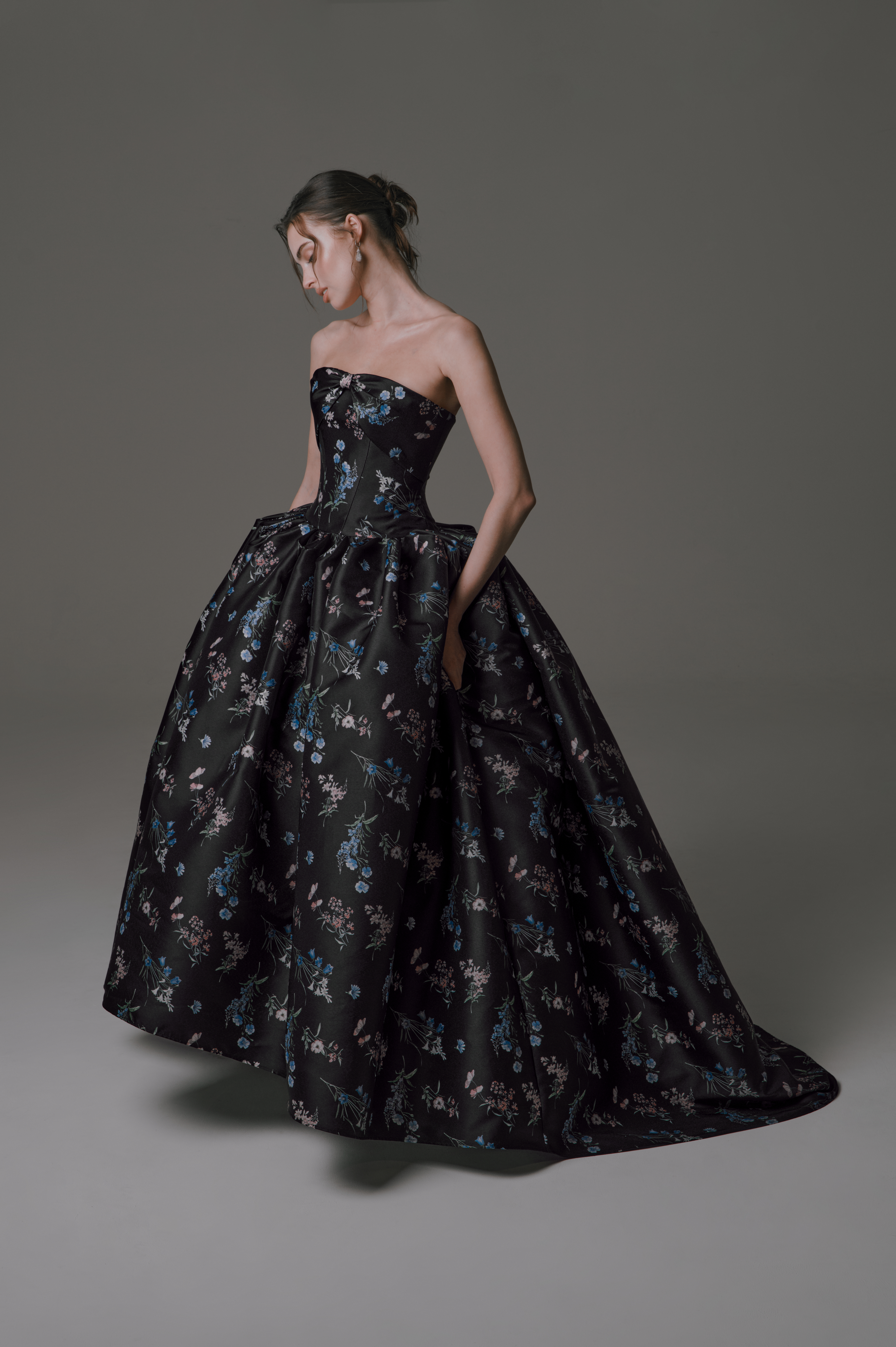 Gala gown from Nicole and Felicia's eveningwear collection for Fall/Winter 2026, available during the Special Occasion trunk show at Bridals by Lori 